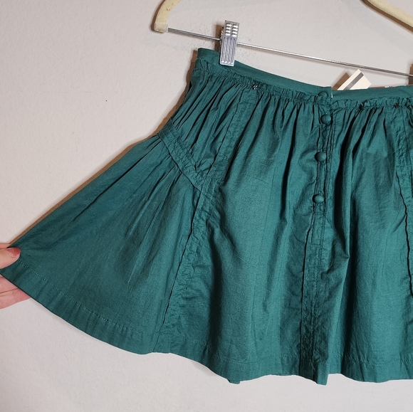 NWT Bill Tornade Green Cotton Micro Mini Skirt Vintage Size 8 y2k 90s - Picture 11 of 16